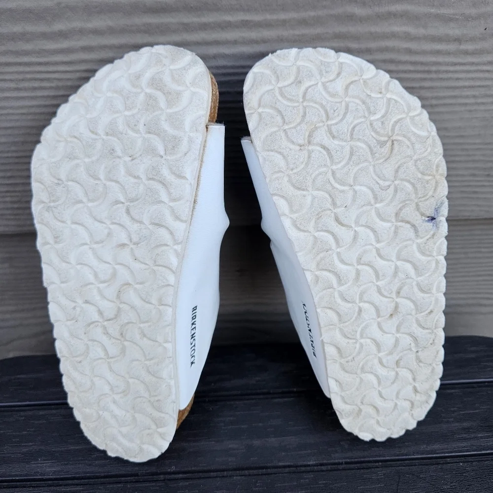 Birkenstock Arizona Kids White Sandals Shoes Kids Girls Size 28